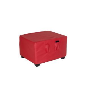 Puff Cama Sorrento PU Rojo