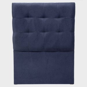 Respaldo Cama Max Tela 1.5 Plaza Azul