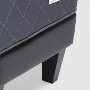 Base Cama Europea Max 1.5 Plaza Pu Negro