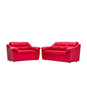 Juego Living Asturias 3-2C PU Rojo