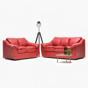 Juego Living Galicia 3-2C PU Rojo