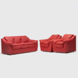 Juego Living Galicia 311 PU Rojo