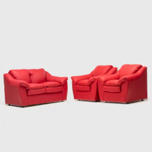 Juego Living Galicia 211 PU Rojo