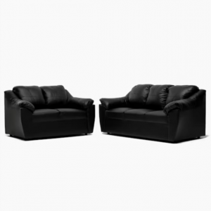 Juego Living Genova 3-2C PU Negro