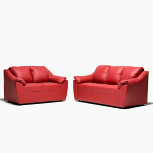 Juego Living Genova 3-2C PU Rojo