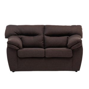 Sofá Zeus 2 Cuerpos Tela Chocolate
